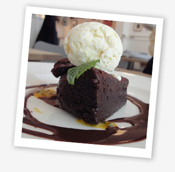 Hillside Bistro, Ventnor chocolate brownie