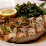 Grilled swordfish steak